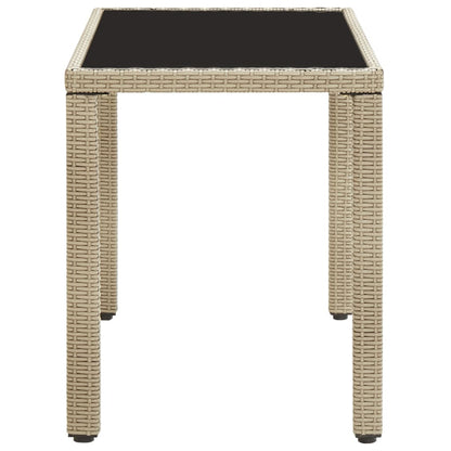 Tavolo da Giardino Beige 123x60x74 cm in Polyrattan | homemem39