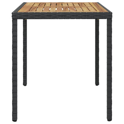 Tavolo da Giardino Nero e Marrone 123x60x74 cm Acacia Massello