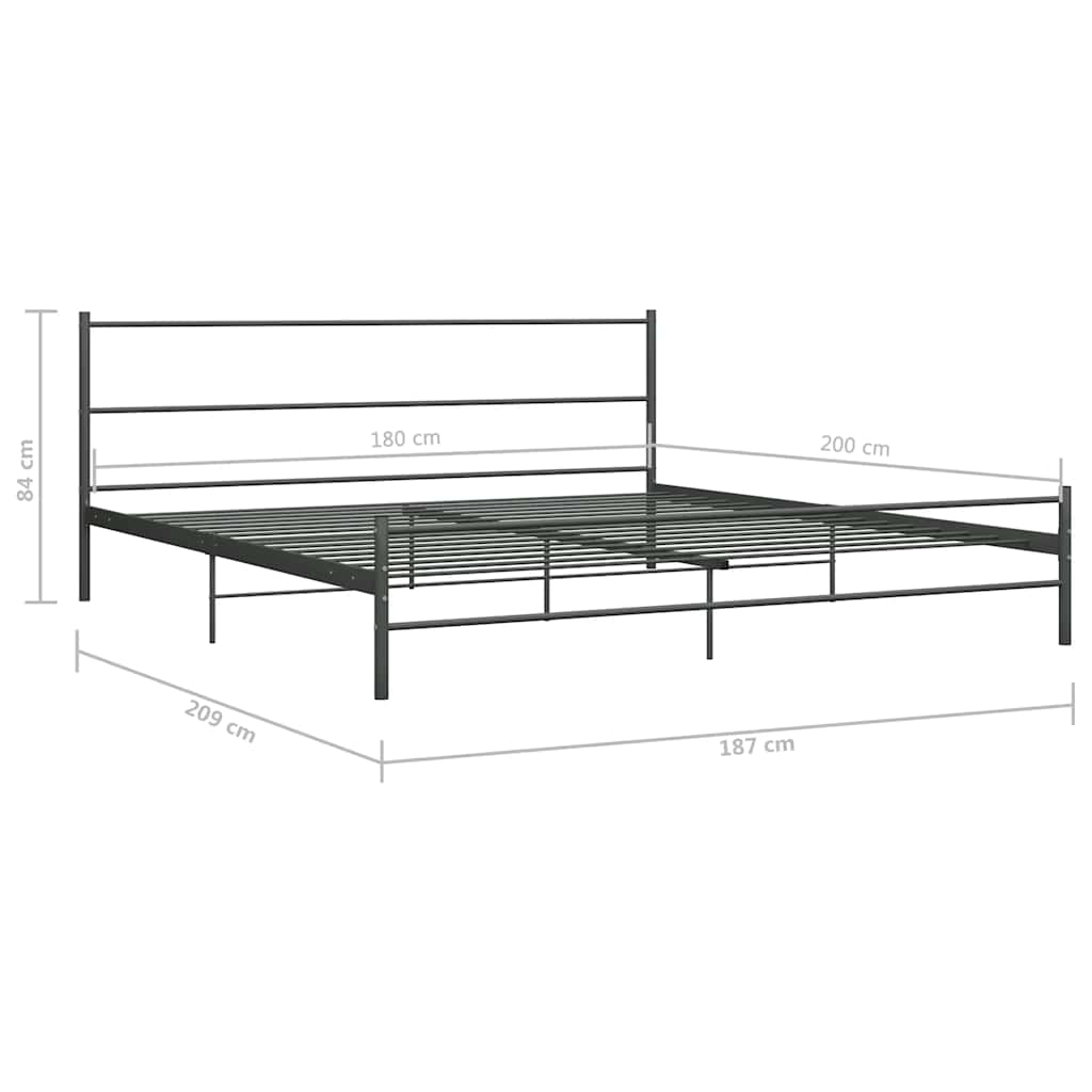 Giroletto Grigio in Metallo 180x200 cm | homemem39