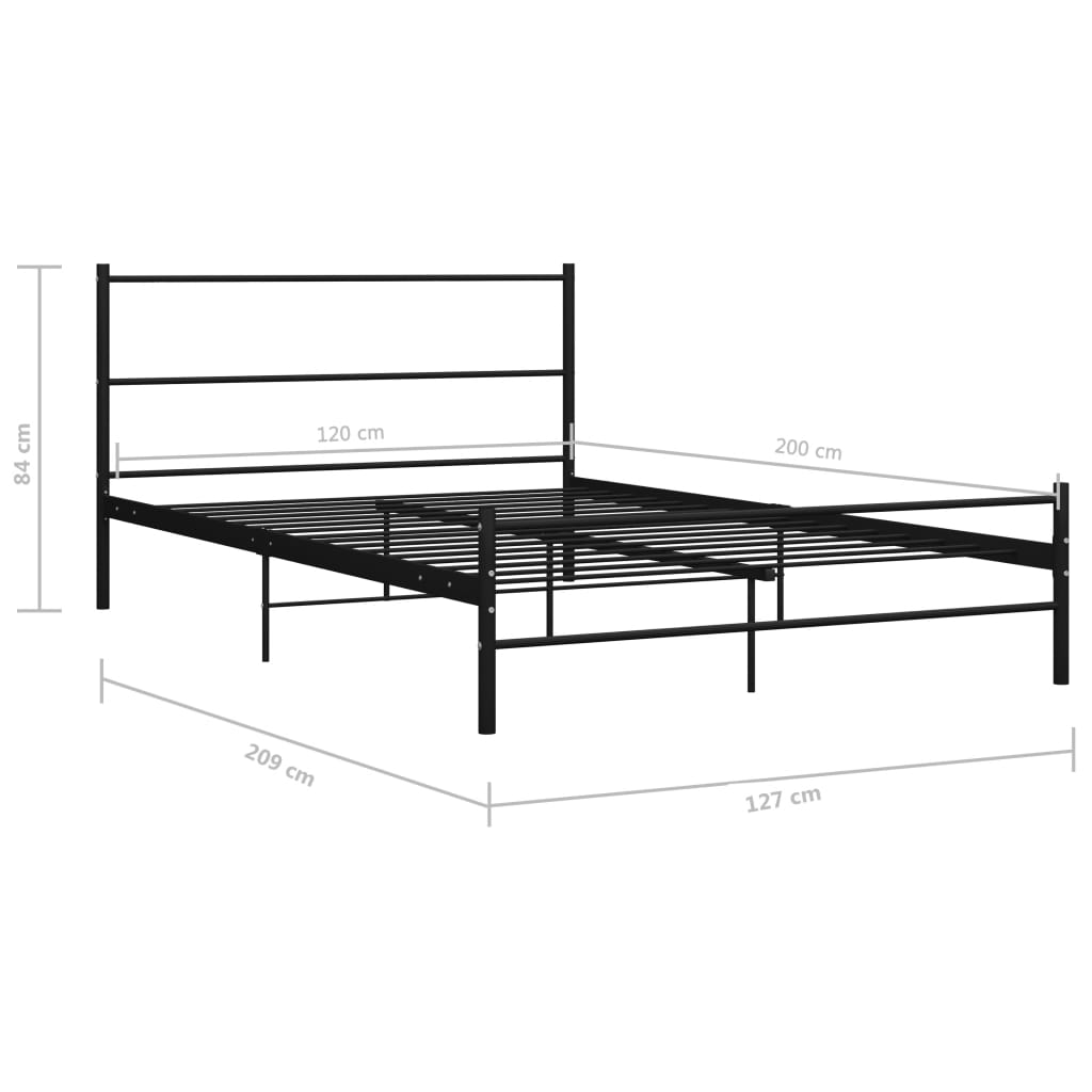 Giroletto Nero in Metallo 120x200 cm | homemem39