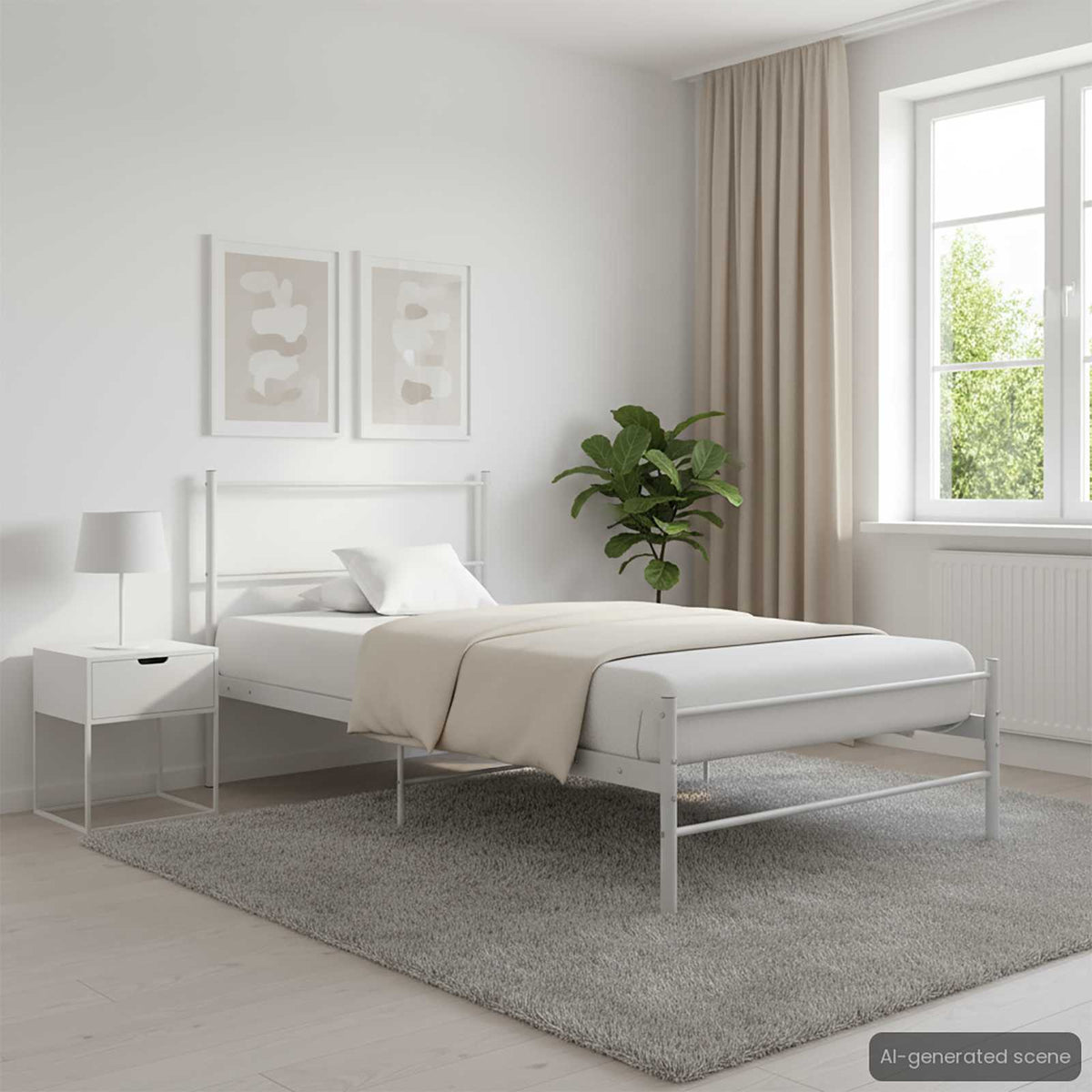 Giroletto Bianco in Metallo 100x200 cm