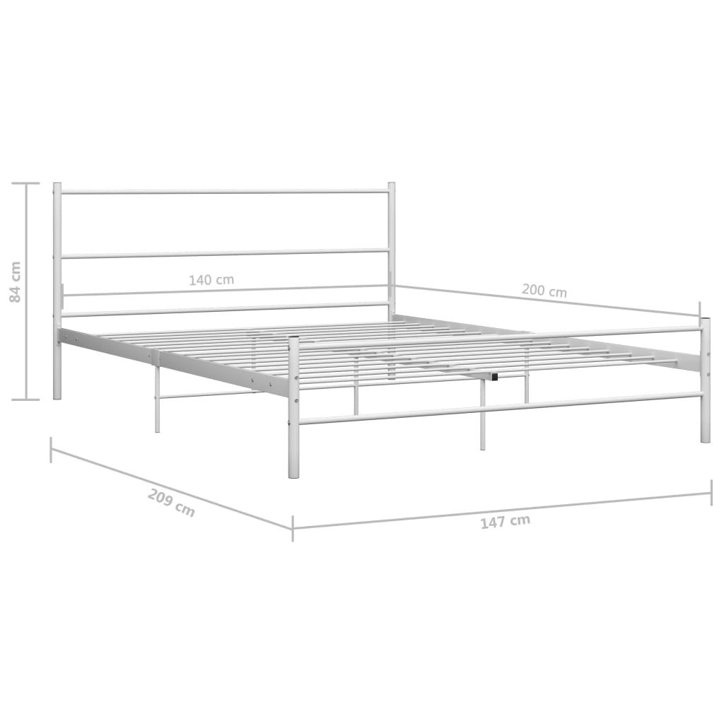 Giroletto Bianco in Metallo 140x200 cm | homemem39