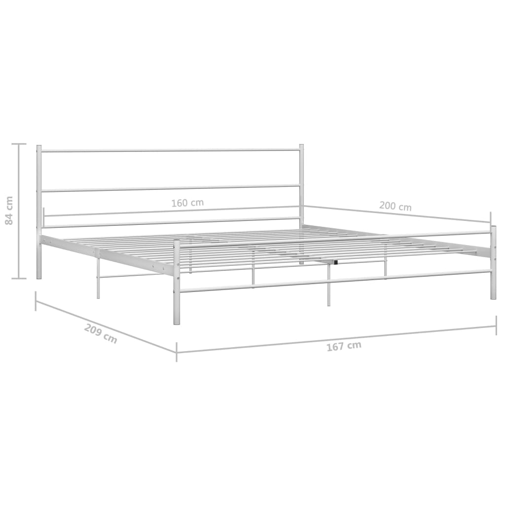 Giroletto Bianco in Metallo 160x200 cm | homemem39