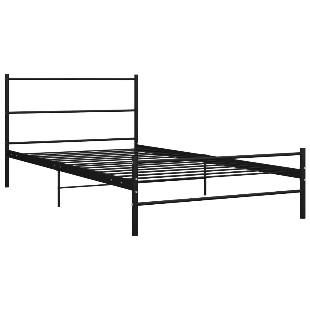 Giroletto Nero in Metallo 90x200 cm | homemem39