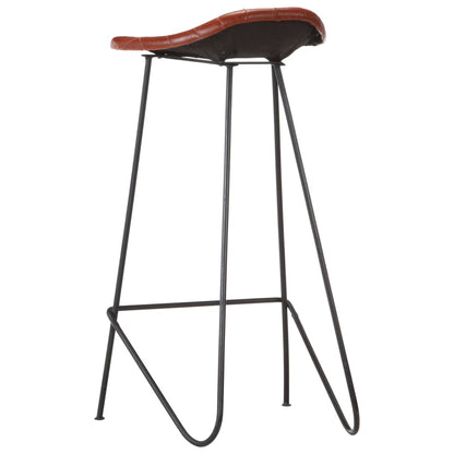 Set da Bar 7 pz in Legno Massello di Acacia e Vera Pelle