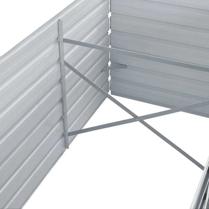 Letto di Coltura Rialzato 160x80x45cm in Acciaio Zincato Grigio | homemem39