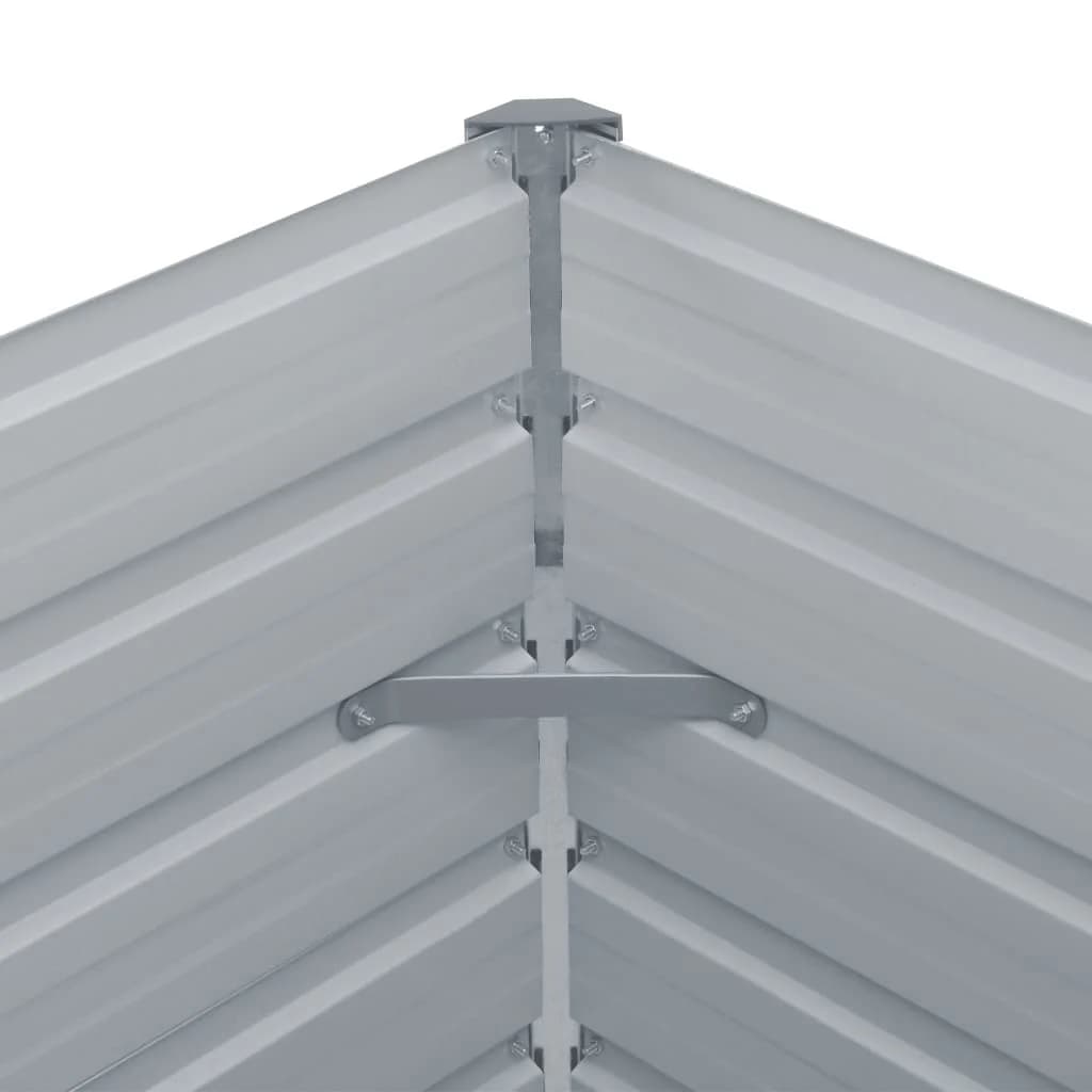 Letto di Coltura Rialzato 160x80x45cm in Acciaio Zincato Grigio | homemem39