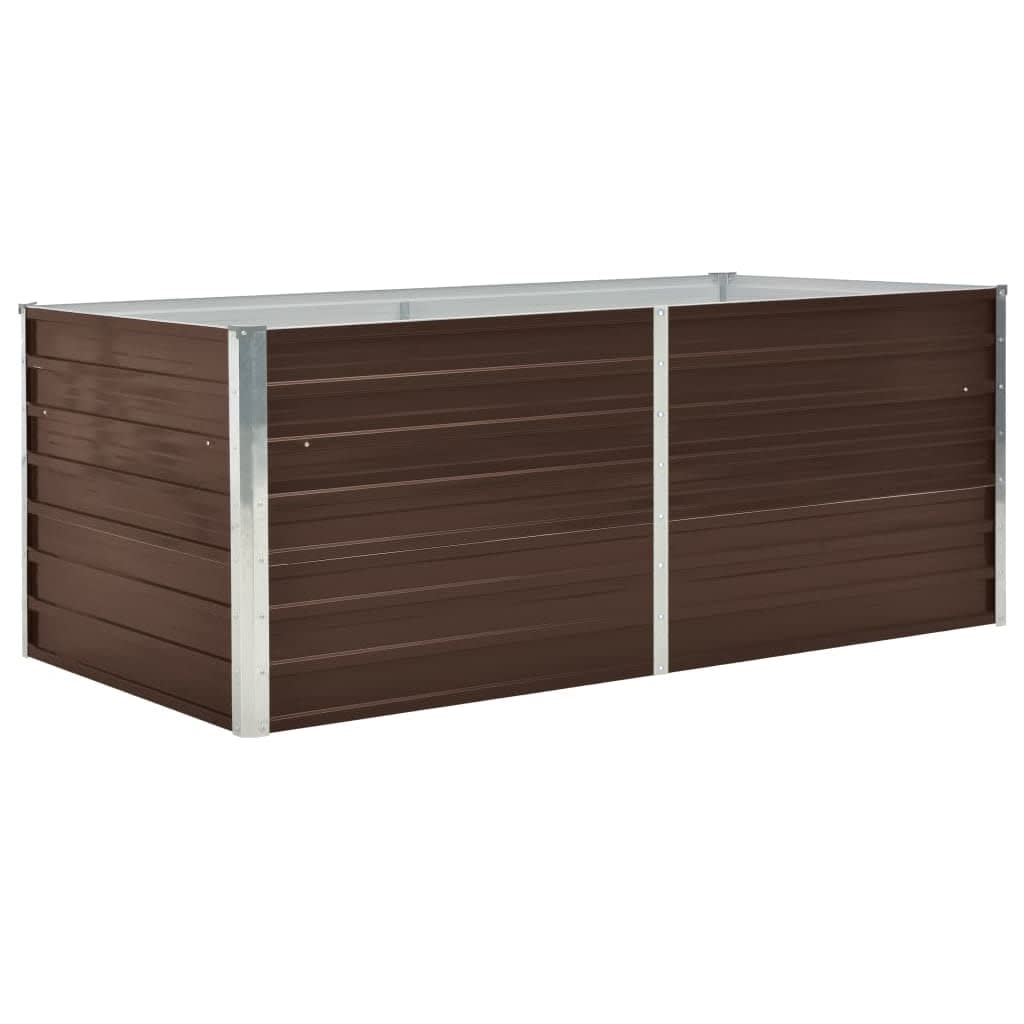 Letto di Coltura Rialzato 160x80x45cm Acciaio Zincato Marrone | homemem39