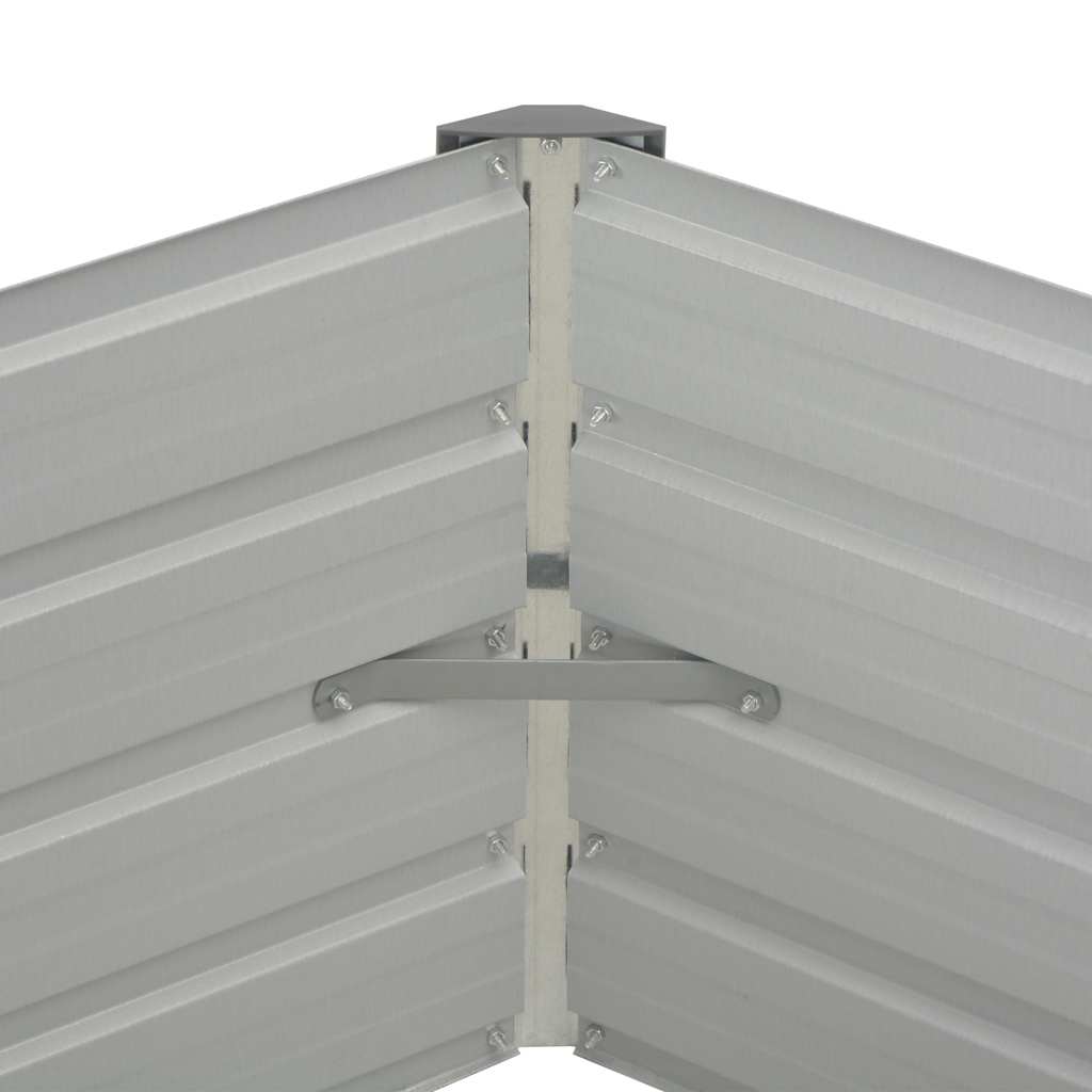 Letto di Coltura Rialzato 129x129x45 cm Acciaio Zincato Verde | homemem39