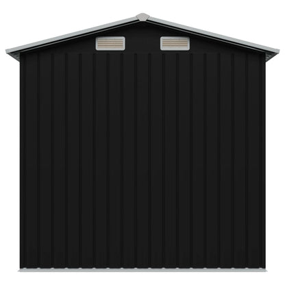 Capanno Attrezzi da Giardino Antracite Acciaio 204x132x186 cm