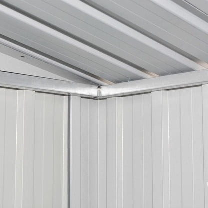 Capanno Attrezzi da Giardino Marrone 204x132x186 cm in Acciaio - homemem39