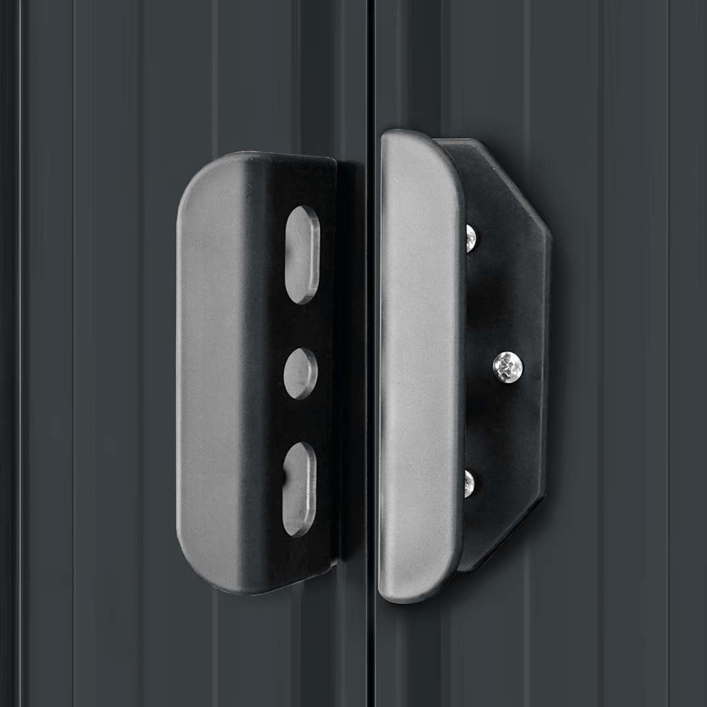 Capanno per Attrezzi Antracite in Acciaio 257x205x178 cm