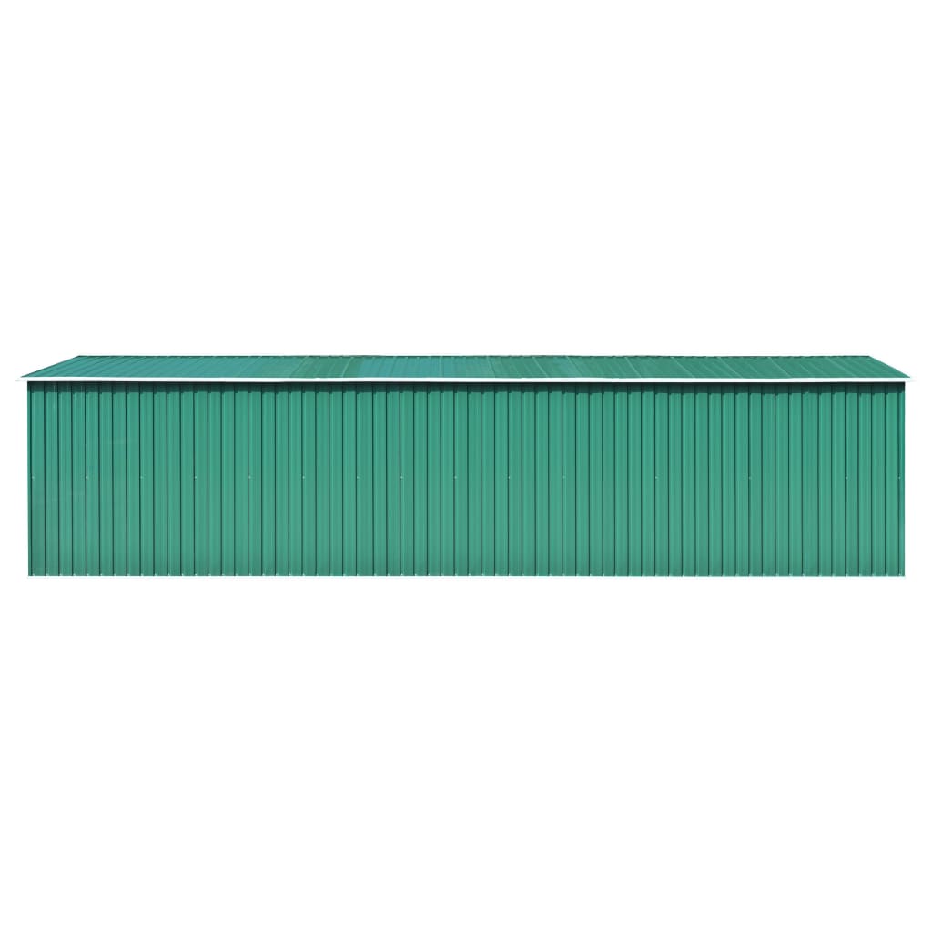 Capanno da Giardino Verde 257x779x181cm in Acciaio Zincato - homemem39