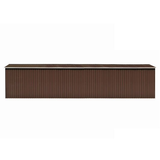 Capanno da Giardino Marrone 257x990x181 cm in Acciaio Zincato - homemem39