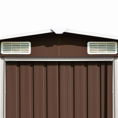 Capanno da Giardino Marrone 257x990x181 cm in Acciaio Zincato - homemem39