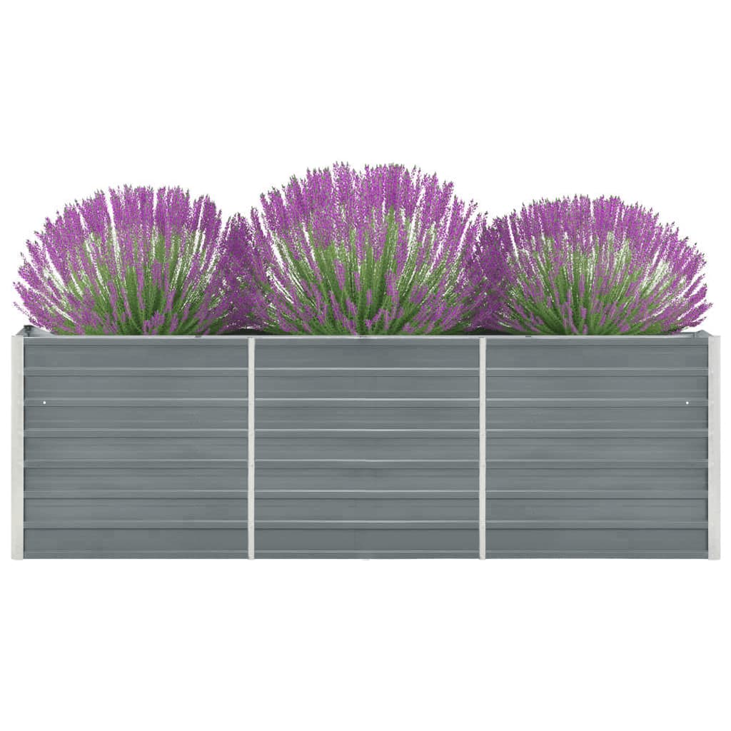 Letto Rialzato in Acciaio Zincato 240x40x77 cm Grigio | homemem39