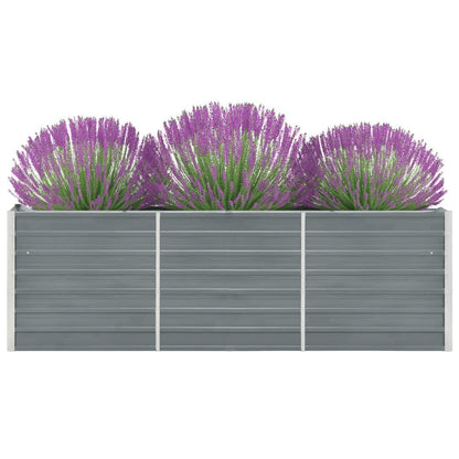 Letto Rialzato in Acciaio Zincato 240x40x77 cm Grigio | homemem39