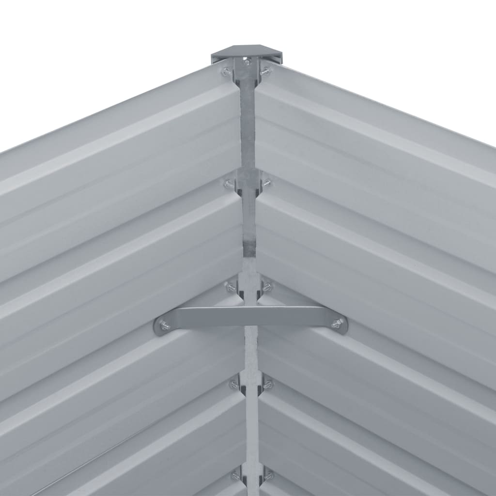 Letto Rialzato in Acciaio Zincato 240x40x77 cm Grigio | homemem39