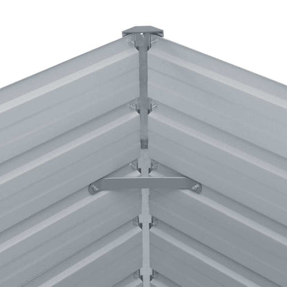 Letto Rialzato in Acciaio Zincato 320x40x45 cm Grigio