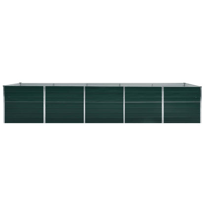 Letto Rialzato da Giardino in Acciaio Zincato 400x80x77cm Verde - homemem39