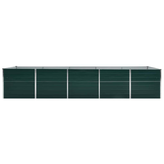 Letto Rialzato da Giardino in Acciaio Zincato 400x80x77cm Verde