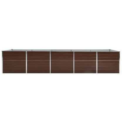 Letto Rialzato in Acciaio Zincato 400x80x77 cm Marrone - homemem39
