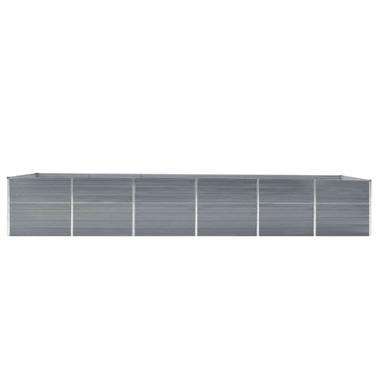 Letto Rialzato Giardino in Acciaio Zincato 480x80x77 cm Grigio