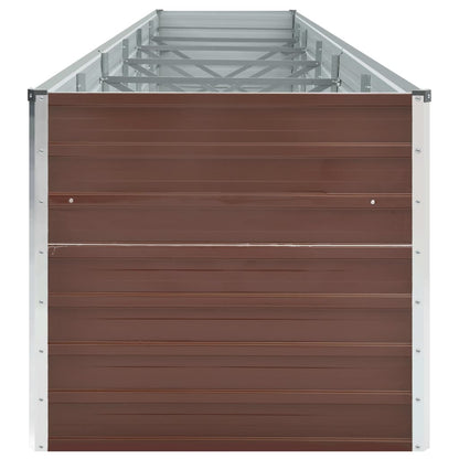 Letto Rialzato Giardino in Acciaio Zincato 480x80x77 cm Marrone | homemem39