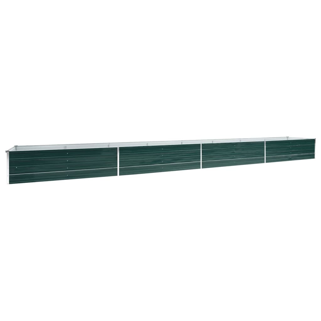 Letto Rialzato Giardino in Acciaio Zincato 600x80x45 cm Verde | homemem39