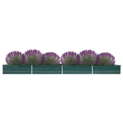 Letto Rialzato Giardino in Acciaio Zincato 600x80x45 cm Verde | homemem39
