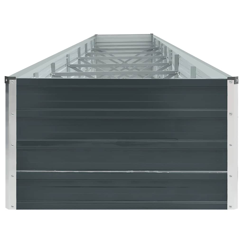 Letto Rialzato in Acciaio Zincato 600x80x45 cm Antracite | homemem39