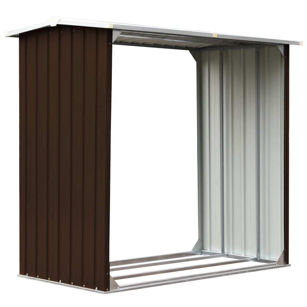 Capannone in Acciaio Zincato 172x91x154 cm Marrone - homemem39