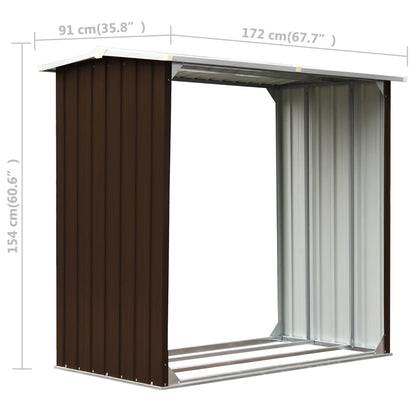 Capannone in Acciaio Zincato 172x91x154 cm Marrone