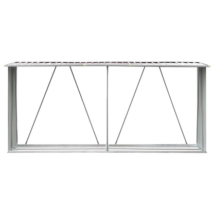 Capannone da Giardino in Acciaio Zincato 330x84x152cm Marrone - homemem39