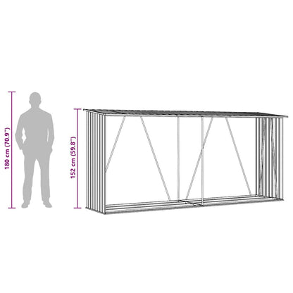 Capannone da Giardino in Acciaio Zincato 330x84x152cm Antracite