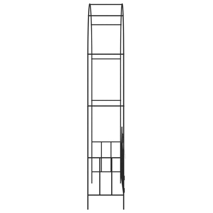 Arco da Giardino con Porta Nero 138x40x238 cm in Ferro | homemem39