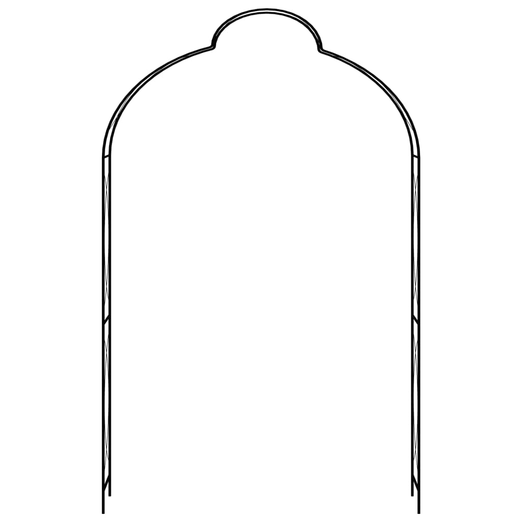 Arco da Giardino Nero 150x34x240 cm in Ferro | homemem39