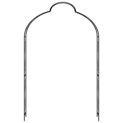 Arco da Giardino Nero 150x34x240 cm in Ferro | homemem39