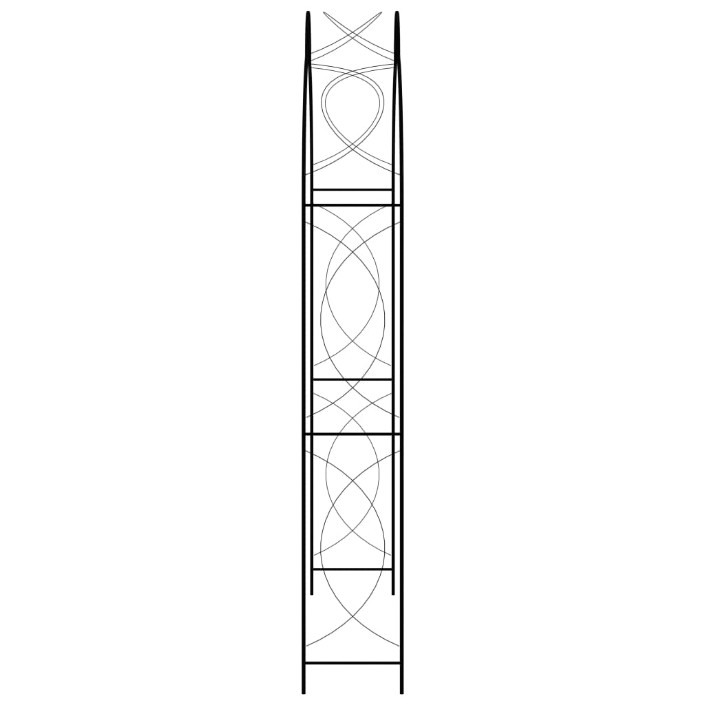 Arco da Giardino Nero 150x34x240 cm in Ferro | homemem39
