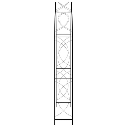 Arco da Giardino Nero 150x34x240 cm in Ferro | homemem39