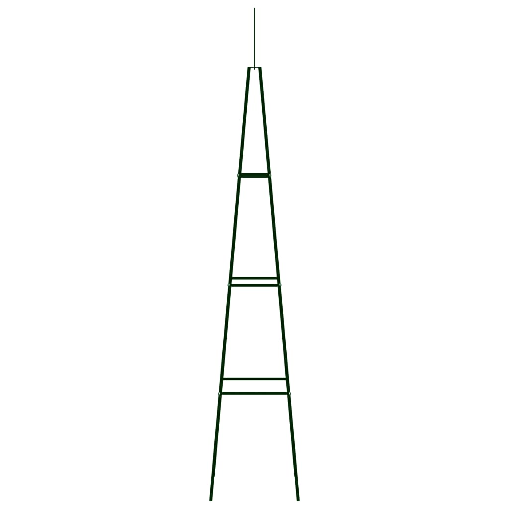 Supporti per Piante 2 pz Verde Scuro 35x35x195 cm in Ferro | homemem39