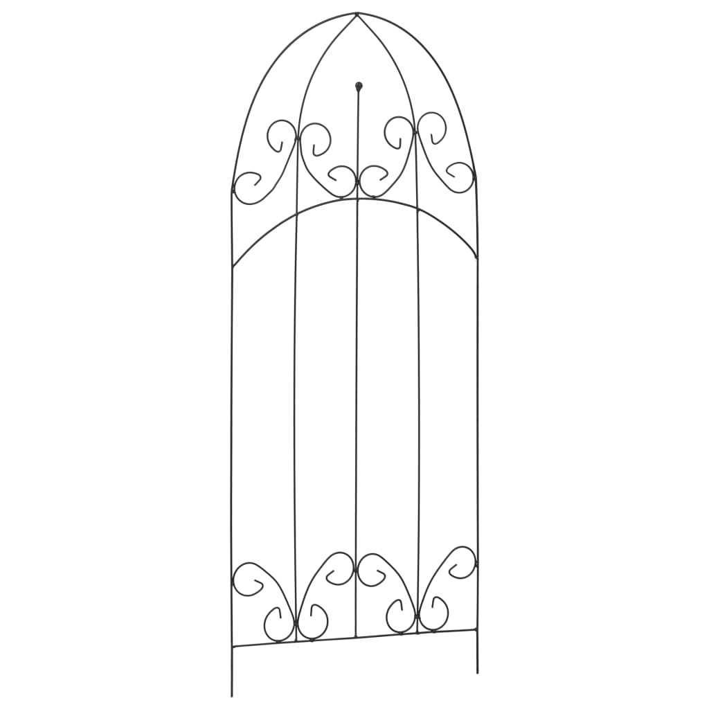 Supporti da Giardino per Piante 3 pz Neri 40x100 cm in Ferro | homemem39