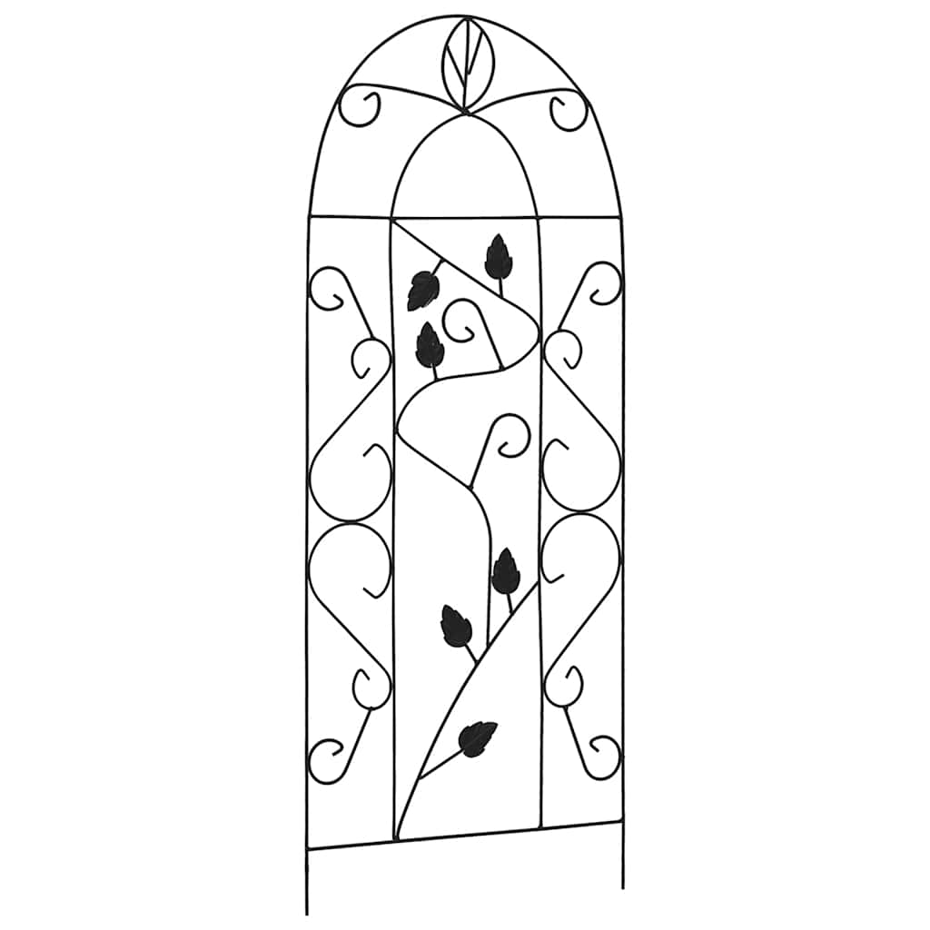 Supporti da Giardino per Piante 3 pz Neri 40x100 cm in Ferro | homemem39