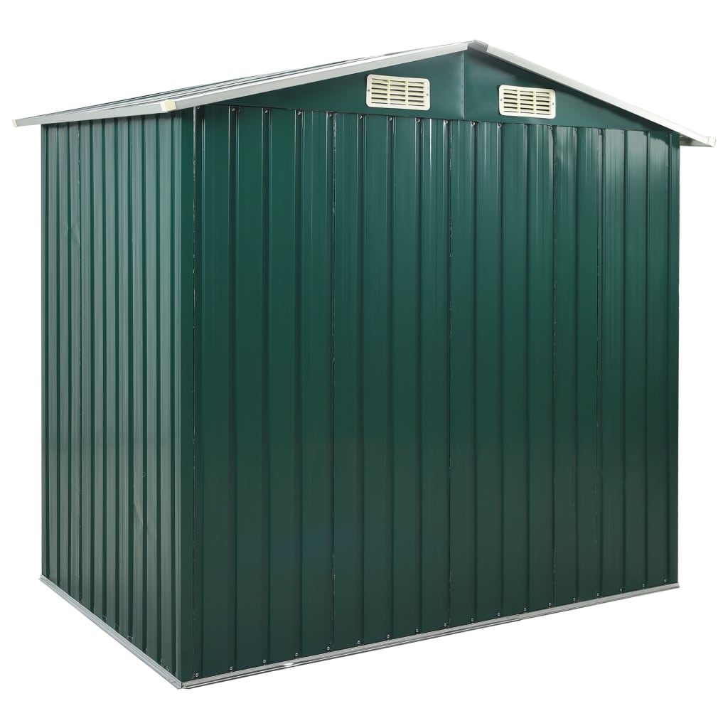 Capanno da Giardino con Scaffali Verde 205x130x183 cm in Ferro - homemem39