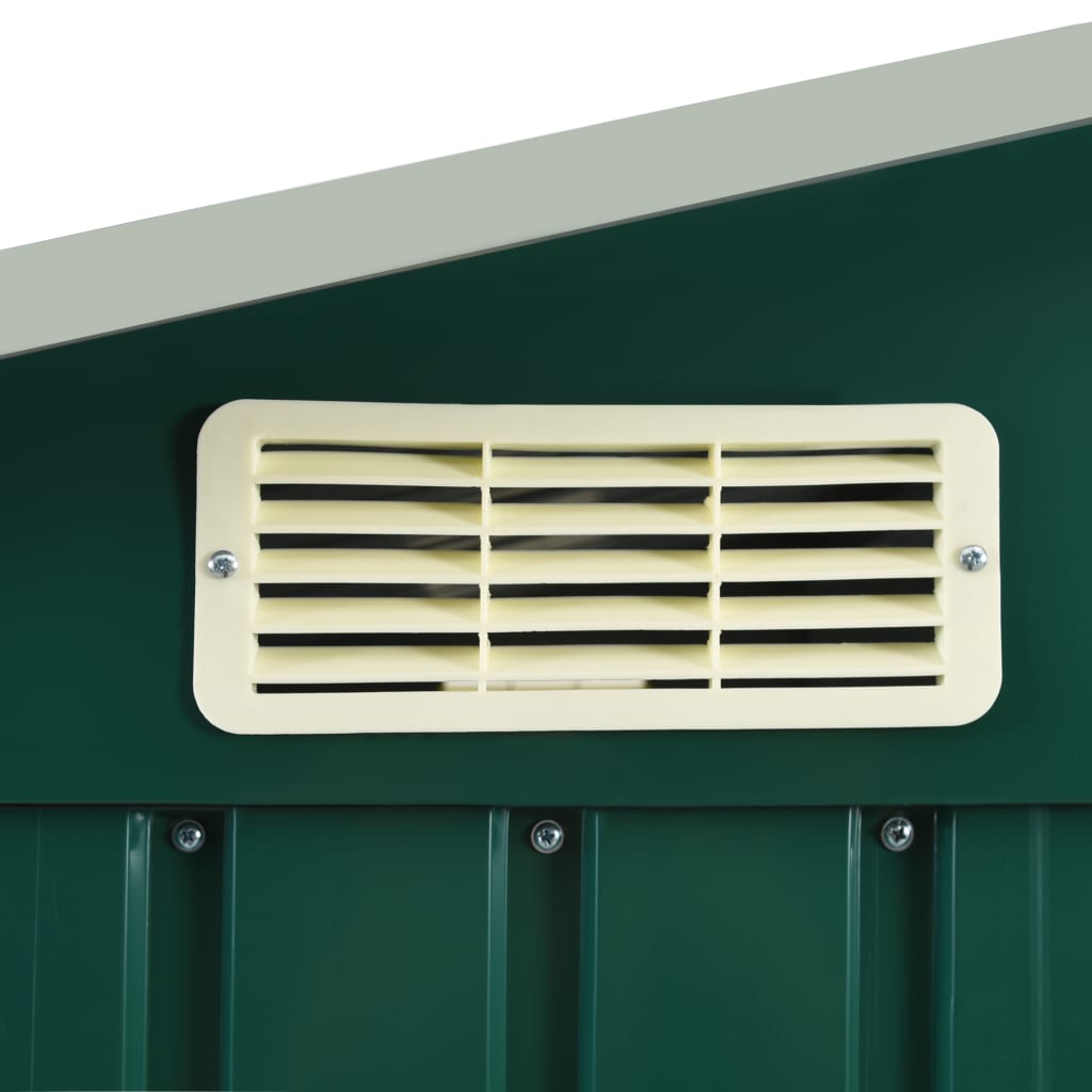 Capanno da Giardino con Scaffali Verde 205x130x183 cm in Ferro - homemem39