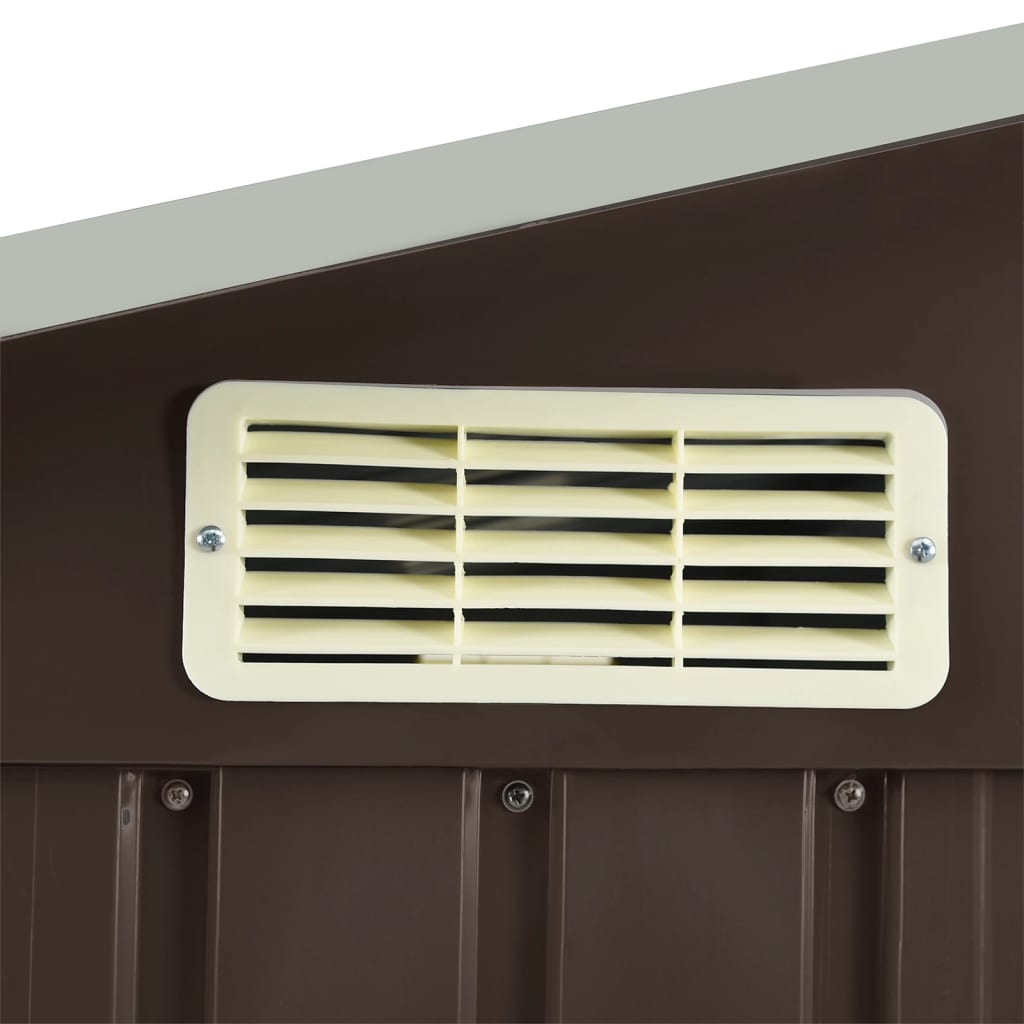 Capanno da Giardino con Scaffali Marrone 205x130x183 cm Ferro - homemem39
