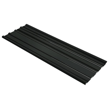 Pannello per tetto 12 pcs Antracite 129 x 45 cm Acciaio zincato | homemem39