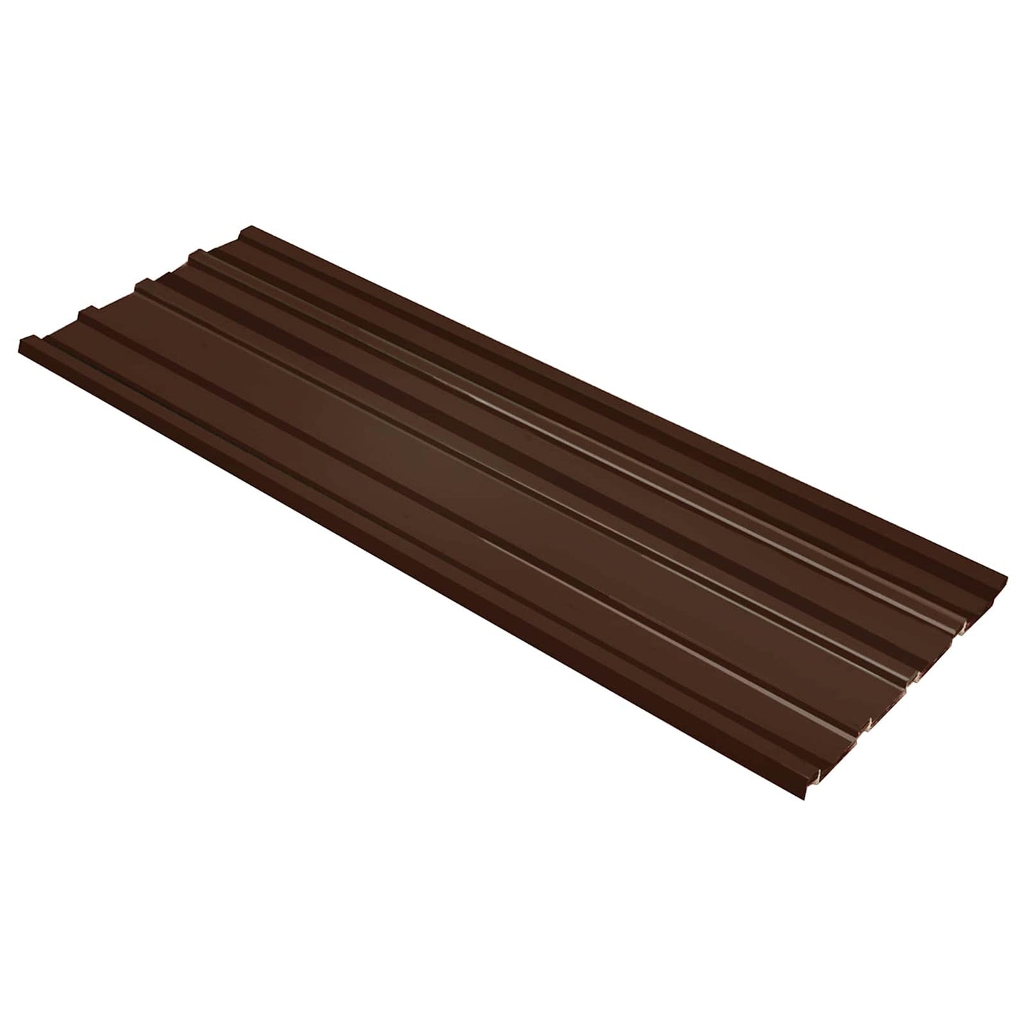 Pannello per tetto 12 pcs Marrone 129 x 45 cm Acciaio zincato | homemem39