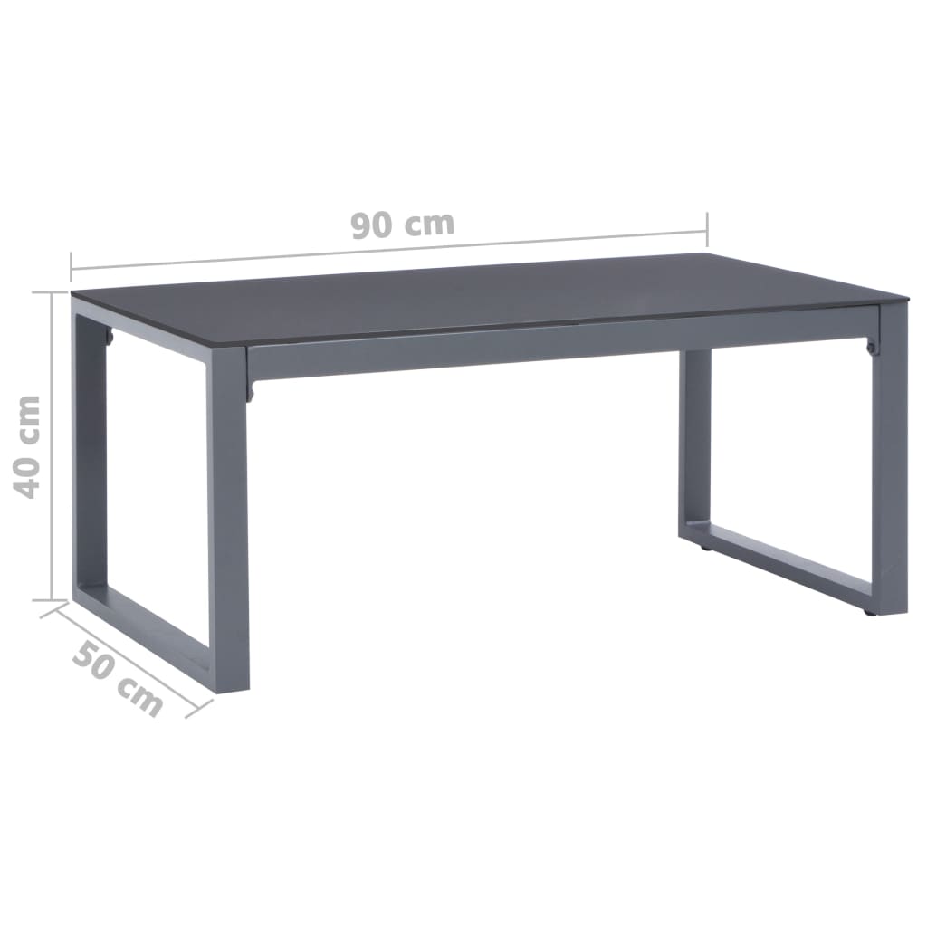 Tavolino da Salotto 90x50x40 cm in Alluminio | homemem39
