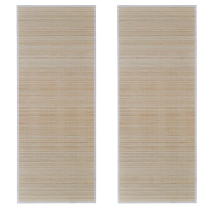 Tappeti Rettangolari in Bambù Naturale 2 pz 120x180 cm - homemem39